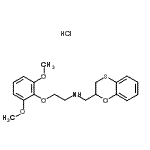 结构式 CAS# 92642-97-2, N-(2,3-二氢-1,4-苯并氧硫杂环己二烯-2-基甲基)-2-(2,6-二甲氧基苯氧基)乙胺盐酸盐(1:1)