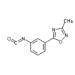 structure of CAS# 926921-56-4, 5-(3-Isocyanatophenyl)-3-methyl-1,2,4-oxadiazole;3-(3-methyl-1,2,4-oxadiazol-5-yl)benzenisocyanate;3-(3-Methyl-1,2,4-oxadiazol-5-yl)phenyl isocyanate;3-(3-Methyl-1,2,4-oxadiazol-5-yl)phenyl isocyanate 97%