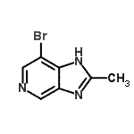 结构式 CAS# 929074-39-5, 7-溴-2-甲基-1H-咪唑并[4,5-c]吡啶