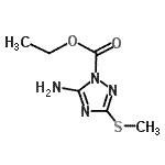 CAS#: 92945-32-9， Ethyl 5-amino-3-(methylsulfanyl)-1H-1,2,4-triazole-1-carboxylate