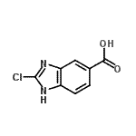 structure of CAS# 933710-78-2, 2-Chloro-1H-benzimidazole-5-carboxylic acid;2-chloro-1h-benzimidazole-5-carboxylic acid;2-CHLORO-1H-BENZIMIDAZOLE-5-CARBOXYLICACID;2-Chloro-1H-benzoimidazole-5-carboxylic acid