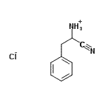 structure of CAS# 93554-83-7, 1-Cyano-2-phenylethanaminium chloride;2-Amino-3<wbr>-hydroxy-<wbr>3-phenyl-<wbr>propionic<wbr> acid eth<wbr>ylester h<wbr>ydrochlor<wbr>ide;2-amino-3-phenylpropanenitrile hydrochloride;2-Amino-3-phenylpropanenitrile hydrochloride salt