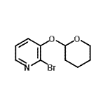 结构式 CAS# 93560-60-2, 2-溴-3-(四氢-2H-吡喃-2-基氧基)吡啶