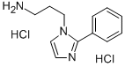 结构式 CAS# 93668-45-2, 2-苯基-1H-咪唑-1-丙胺盐酸盐(1:2)