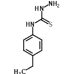 structure of CAS# 93693-01-7, N-(4-Ethylphenyl)hydrazinecarbothioamide;[(4-ethylphenyl)amino]hydrazinomethane-1-thione;4-(4-ETHYLPHENYL)-3-THIOSEMICARBAZIDE;ChemDiv3_013121