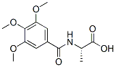 structure of CAS# 93709-67-2, (2S)-2-[(3,4,5-Trimethoxybenzoyl)Amino]Propanoic Acid;(2R)-2-[[Oxo-(3,4,5-Trimethoxyphenyl)Methyl]Amino]Propanoate;(2R)-2-[(3,4,5-Trimethoxybenzoyl)Amino]Propionate;(2R)-2-[(3,4,5-Trimethoxyphenyl)Carbonylamino]Propanoate