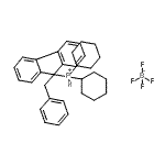 structure of CAS# 937378-18-2, (9-Benzyl-9H-fluoren-9-yl)(dicyclohexyl)phosphonium tetrafluoroborate;(9-Benzyl<wbr>-9-fluore<wbr>nyl)dicyc<wbr>lohexylph<wbr>osphonium<wbr> tetraflu<wbr>oroborate;(9-Benzyl<wbr>-9H-fluor<wbr>en-9-yl)(<wbr>dicyclohe<wbr>xyl)phosp<wbr>honium te<wbr>trafluoro<wbr>borate;(9-Benzyl<wbr>-9H-fluor<wbr>en-9-yl)(<wbr>dicyclohe<wbr>xyl)phosp<wbr>honiumtet<wbr>rafluorob<wbr>orat