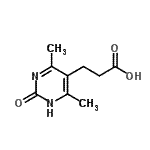 结构式 CAS# 937669-19-7, 3-(4,6-二甲基-2-氧代-1,2-二氢-5-嘧啶基)丙酸