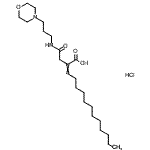 CAS#: 93904-81-5， 2-(2-{[3-(4-Morpholinyl)propyl]amino}-2-oxoethyl)-2-tetradecenoic acid hydrochloride (1:1)