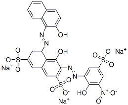 CAS#: 93940-13-7， 4-Hydroxy-5-[(2-Hydroxy-1-Naphthyl)Azo]-3-[(2-Hydroxy-3-Nitro-5-Sulphophenyl)Azo]Naphthalene-2,7-Disulphonic Acid, Sodium Salt