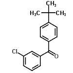 结构式 CAS# 93977-28-7, (3-氯苯基)[4-(2-甲基-2-丙基)苯基]甲酮