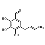 CAS#: 94008-46-5， 5-[(2E)-2-Buten-1-yl]-2,3,4-trihydroxybenzaldehyde