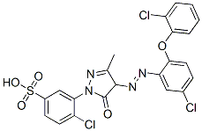 CAS 登录号：94021-38-2， 4-氯-3-[4-[[5-氯-2-(2-氯苯氧基)苯基]偶氮]-4,5-二氢-3-甲基-5-氧代-1H-吡唑-1-基]苯磺酸
