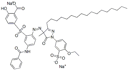 CAS#: 94087-62-4， Sodium 5-[[5-(Benzoylamino)-2-[[1-(4-Ethoxy-3-Sulphophenyl)-3-Heptadecyl-4,5-Dihydro-4-Methyl-5-Oxo-1H-Pyrazol-4-Yl]Azo]Phenyl]Sulphonyl]Salicylate
