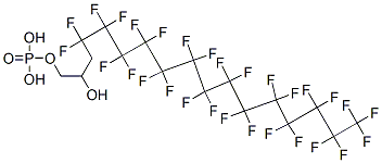 CAS 登录号：94200-43-8， 4,4,5,5,6,6,7,7,8,8,9,9,10,10,11,11,12,12,13,13,14,14,15,15,16,16,17,17,17-二十九氟-2-羟基十七烷基二氢磷酸酯