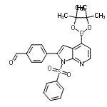 CAS#: 942921-70-2， 4-[1-(Phenylsulfonyl)-4-(4,4,5,5-tetramethyl-1,3,2-dioxaborolan-2-yl)-1H-pyrrolo[2,3-b]pyridin-2-yl]benzaldehyde