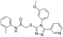 CAS#: 943082-32-4， 2-[[4-(3-Methoxyphenyl)-5-(Pyridin-3-Yl)-4H-1,2,4-Triazol-3-Yl]Thio]-N-(2-Methylphenyl)-Acetamide