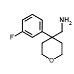 结构式 CAS# 943109-41-9, 1-[4-(3-氟苯基)四氢-2H-吡喃-4-基]甲胺