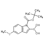 CAS#: 945493-45-8， [1-{[(2-Methyl-2-propanyl)oxy]carbonyl}-5-(methylsulfanyl)-1H-indol-2-yl]boronic acid