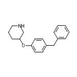 structure of CAS# 946681-24-9, 3-(4-Benzylphenoxy)piperidine;3-(4-Benzylphenoxy)piperidine;MFCD08686907