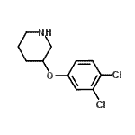 structure of CAS# 946714-37-0, 3-(3,4-Dichlorophenoxy)piperidine;3-(3,4-Dichlorophenoxy)piperidine;MFCD08687541