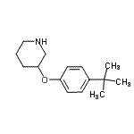 结构式 CAS# 946714-50-7, 3-[4-(2-甲基-2-丙基)苯氧基]哌啶