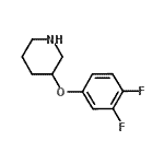 structure of CAS# 946714-62-1, 3-(3,4-Difluorophenoxy)piperidine;3-(3,4-Difluorophenoxy)piperidine;3-(4-Fluoro-3-methyl-phenoxymethyl)-azetidine;MFCD08687570