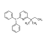 structure of CAS# 947315-18-6, 2-(Diphenylphosphino)-6-(2-methyl-2-butanyl)pyridine;2-(1,1-Dimethylpropyl)-6-(diphenylphosphino)pyridine