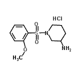 CAS#: 947532-52-7， 1-[(2-Methoxyphenyl)sulfonyl]-3-piperidinamine hydrochloride (1:1)