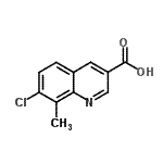 structure of CAS# 948290-52-6, 7-Chloro-8-methyl-3-quinolinecarboxylic acid;7-Chloro-8-methyl-quinoline-3-carboxylic acid