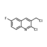 structure of CAS# 948291-04-1, 2-Chloro-3-(chloromethyl)-6-fluoroquinoline