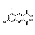 CAS#: 948293-77-4， 5,7-Dichloro-2,3-quinolinedicarboxylic acid