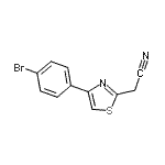 结构式 CAS# 94833-31-5, [4-(4-溴苯基)-1,3-噻唑-2-基]乙腈