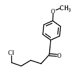 结构式 CAS# 949-06-4, 5-氯-1-(4-甲氧基苯基)-1-戊酮