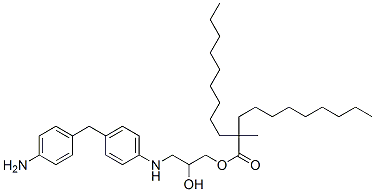 CAS#: 95046-24-5， 3-[[4-[(4-Aminophenyl)Methyl]Phenyl]Amino]-2-Hydroxypropyl 2-Methyl-2-Nonylundecanoate