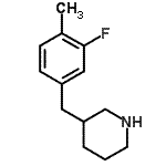 CAS#: 955288-06-9， 3-(3-Fluoro-4-methylbenzyl)piperidine