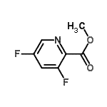 结构式 CAS# 955885-64-0, 甲基3,5-二氟-2-吡啶羧酸酯