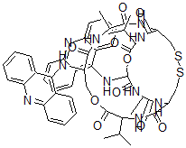 CAS#: 95676-71-4， Bis((9-Acridinyl)Seryl-Alanyl-Cysteinyl-Valine)Dilactone Disulfide