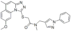 CAS#: 956930-66-8， 2-[(8-Methoxy-5-Methyl[1,2,4]Triazolo[4,3-a]Quinolin-1-Yl)Thio]-N-Methyl-N-[(1-Phenyl-1H-Pyrazol-4-Yl)Methyl]-Acetamide