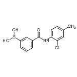 结构式 CAS# 957060-97-8, {3-[(2-氯-4-甲基苯基)氨基甲酰]苯基}硼酸