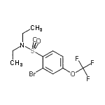 结构式 CAS# 957062-75-8, 2-溴-N,N-二乙基-4-(三氟甲氧基)苯磺酰胺