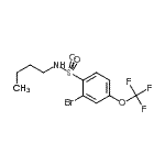 结构式 CAS# 957062-76-9, 2-溴-N-丁基-4-(三氟甲氧基)苯磺酰胺