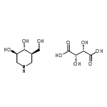 structure of CAS# 957230-65-8, (2S,3S)-2,3-Dihydroxysuccinic acid - (3R,4R,5R)-5-(hydroxymethyl)-3,4-piperidinediol (1:1);(2S,3S)-2<wbr>,3-Dihydr<wbr>oxybernst<wbr>einsäure <wbr>--(3R,4R,<wbr>5R)-5-(hy<wbr>droxymeth<wbr>yl)-3,4-p<wbr>iperidind<wbr>iol (1:1);(2S,3S)-2<wbr>,3-Dihydr<wbr>oxysuccin<wbr>ic acid -<wbr> (3R,4R,5<wbr>R)-5-(hyd<wbr>roxymethy<wbr>l)-3,4-pi<wbr>peridined<wbr>iol (1:1);Acide (2S<wbr>,3S)-2,3-<wbr>dihydroxy<wbr>succiniqu<wbr>e - (3R,4<wbr>R,5R)-5-(<wbr>hydroxymé<wbr>thyl)-3,4<wbr>-pipéridi<wbr>nediol (1<wbr>:1)