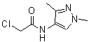 structure of CAS# 957510-90-6, 2-Chloro-N-(1,3-dimethyl-1H-pyrazol-4-yl)acetamide;2-Chloro-N-(1,3-dimethyl-1H-pyrazol-4-yl)-acetamide;2-Chloro-<wbr>N,N-dimet<wbr>hyl-2-[2-<wbr>(2-nitrop<wbr>henyl)hyd<wbr>razono]ac<wbr>etamide;N-(1,3-dimethylpyrazol-4-yl)-2-chloroacetamide