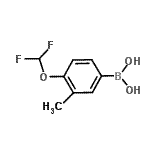结构式 CAS# 958451-72-4, [4-(二氟甲氧基)-3-甲基苯基]硼酸