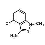 structure of CAS# 959240-93-8, 4-Chloro-1-methyl-1H-indazol-3-amine;1-methyl-4-chloro-1H-indazol-3-amine;3-Amino-4-chloro-1-methyl-1H-indazole;4-chloro-1-methyl-1H-indazol-3-amine