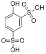 structure of CAS# 96-77-5, Phenoldisulfonic acid;M-Benzenedisulfonic Acid, 4-Hydroxy- (8Ci);4-Hydroxy-Benzene-1,3-Disulfonic Acid;Bas 00124393