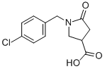 structure of CAS# 96449-92-2, 1-[(4-Chlorophenyl)Methyl]-5-Oxo-3-Pyrrolidinecarboxylic Acid;1-(4-CHLOROBENZYL)-5-OXOPYRROLIDINE-3-CARBOXYLIC ACID;4-CARBOXY-1-(4-CHLOROBENZYL)PYRROLIDIN-2-ONE