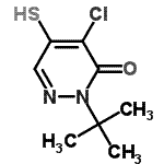 CAS#: 96490-18-5， 4-Chloro-2-(2-methyl-2-propanyl)-5-sulfanyl-3(2H)-pyridazinone