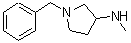 structure of CAS# 96568-35-3, 1-Benzyl-N-methyl-3-pyrrolidinamine;(3R)-(-)-Benzyl-3-(Methylamino)Pyrrolidine;(3S)-(+)-1-Benzyl-3-(methylamino)pyrrolidine;1-Benzyl-3-(methylamino)pyrrolidine